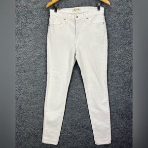 Madewell High Rise Skinny White Jeans Women 29 Denim